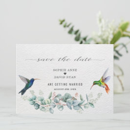 Reserva La Fecha Exotic Hummingbirds Eucalyptus Protea Wedding 