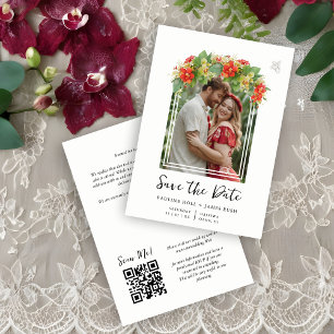 Reserva La Fecha Exquisite Chic Botanical Arch Frame Photo Wedding