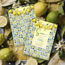 Reserva La Fecha Exquisite Mediterranean Tiles Floral & Lemons 