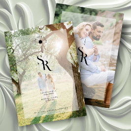 Reserva La Fecha Exquisite Vellum Transparency Minimalist Wedding
