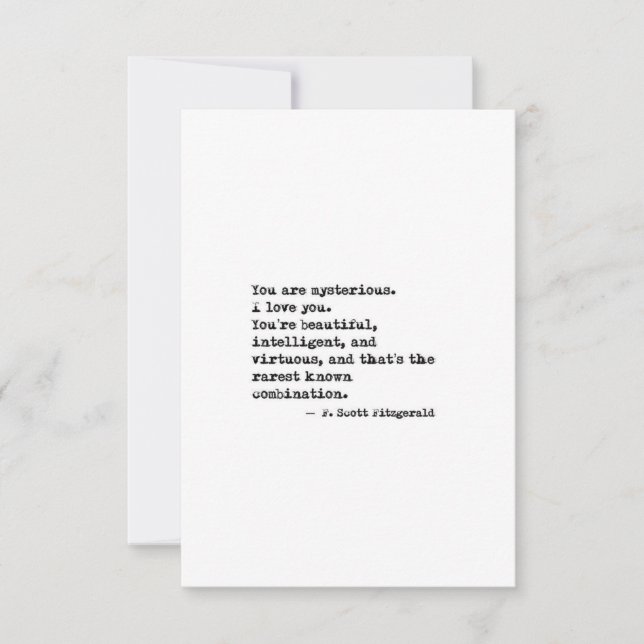 Reserva La Fecha F Scott Fitzgerald Quote (Anverso)