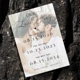 Reserva La Fecha Faded Photo Our Love Story Timeline Boda