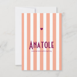 Reserva La Fecha Faire part de naissance Riviera Pêche et prune