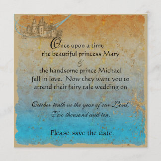 Reserva La Fecha Fairy Tale Castle Save the Date Card
