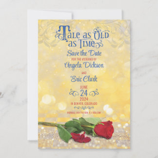 Reserva La Fecha Fairy Tale Red Rose Golden Ballroom Boda