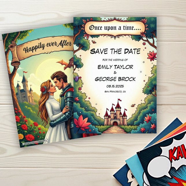 Reserva La Fecha Fairytale Once Upon A Time Castle Woodland Wedding (Subido por el creador)