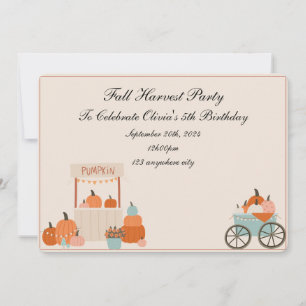 Reserva La Fecha fall harvest birthday invitation