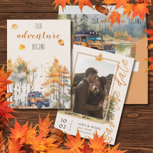 Reserva La Fecha Fall in Love Mountain Wedding Save the Date Card