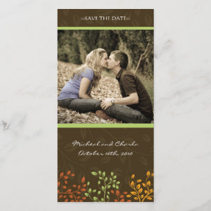 Reserva La Fecha Fall Save the Date Boda Photocard (4x8)