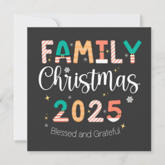 Reserva La Fecha Family Christmas 2025 Blessed and Grateful