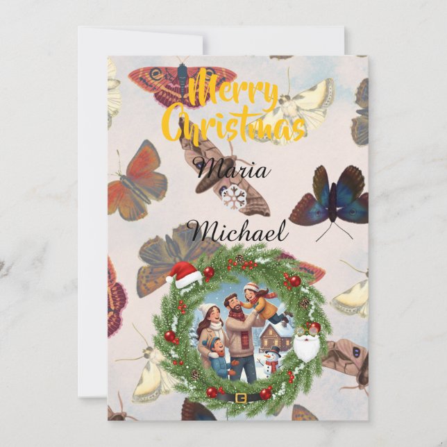 Reserva La Fecha ❄️ Family Photo Brush Invitation ❄️ (Anverso)