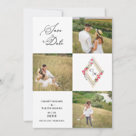 Reserva La Fecha Fancy Modern Collage 3 Photos Wedding Couple
