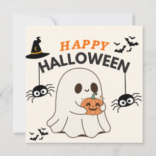 Reserva La Fecha Fantasma con calabaza - Feliz diseño de Halloween