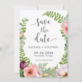 Reserva La Fecha Fantasy Floral Boho Wedding Save the Date Card