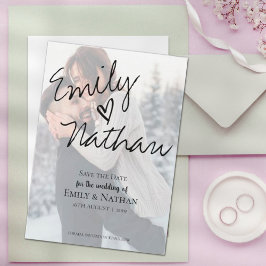 Reserva La Fecha Faux Vellum Efecto Boda fotográfica Guardar la fec