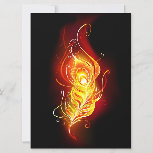 Reserva La Fecha Feather Peacock (Anverso)