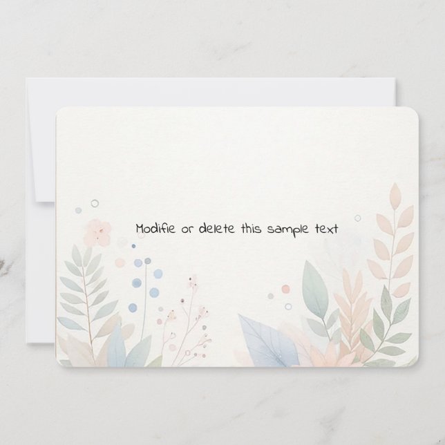 Reserva La Fecha Fecha de Boda con Foto de Salvia Ligera Moderna (Reverso)