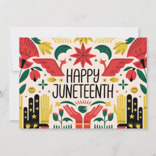 Reserva La Fecha Feliz 19 de junio de 2025 colorido Día de la Liber