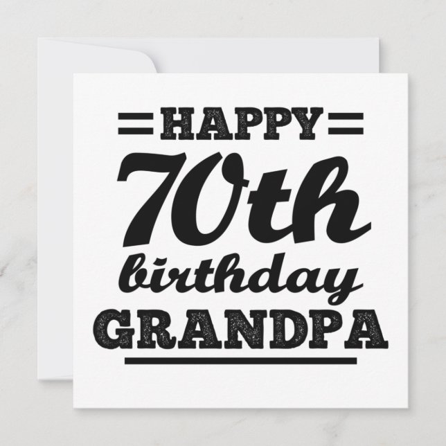 Reserva La Fecha feliz abuelo de 70 años (Anverso)