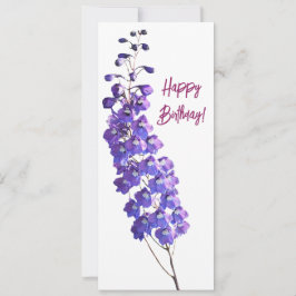 Reserva La Fecha Feliz cumpleaños bonito flores moradas simple flor