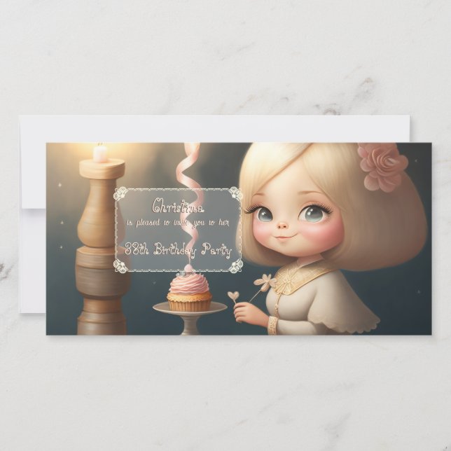 Reserva La Fecha Feliz cumpleaños Chica 01 (Anverso)