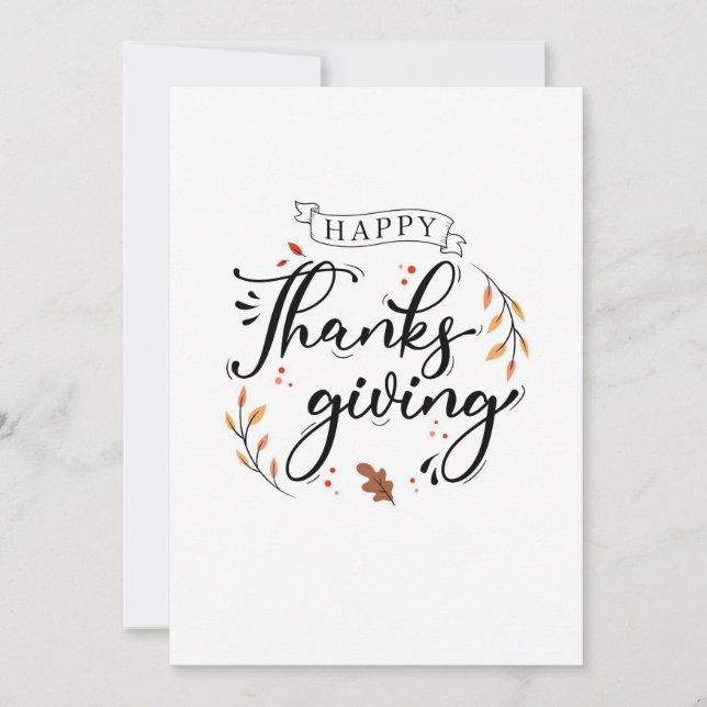 Reserva La Fecha Feliz Día de Acción de Gracias (Anverso)