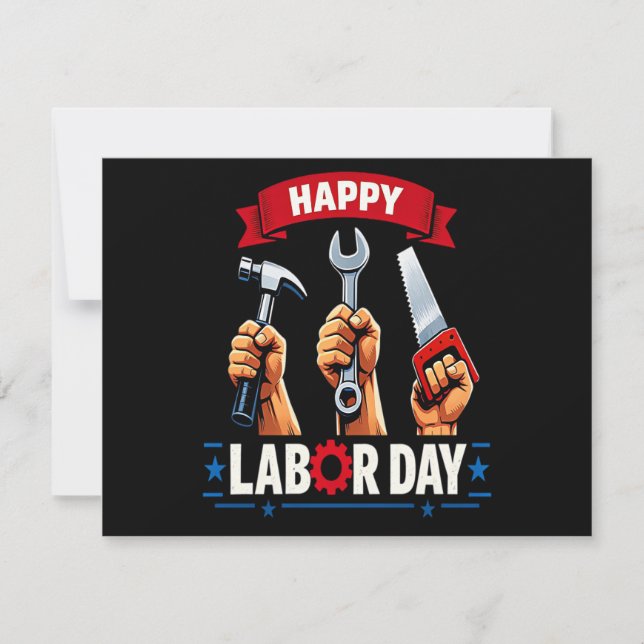 Reserva La Fecha Feliz día del trabajo (Anverso)