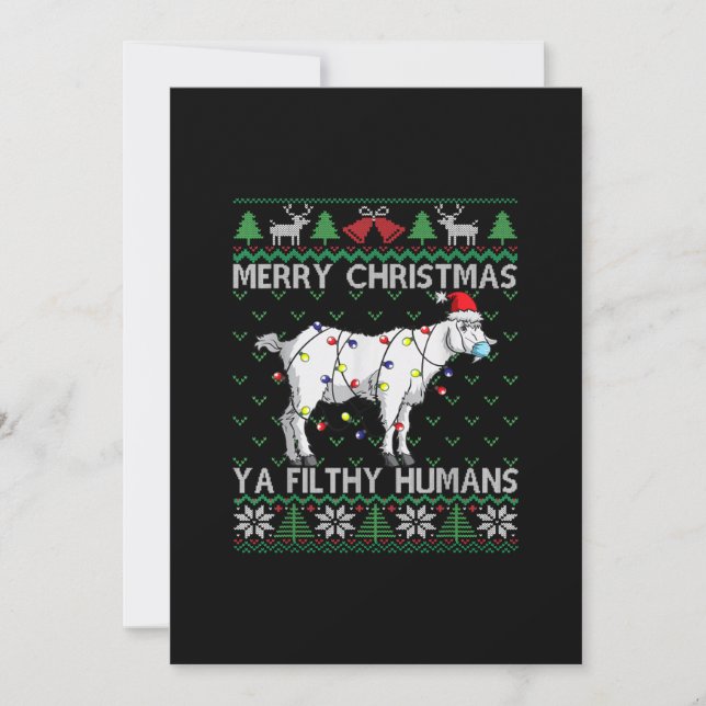 Reserva La Fecha Feliz Navidad Filthy Humanos Navidades feos de cab (Anverso)