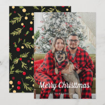 Feliz Navidad simple una foto familia Fiesta