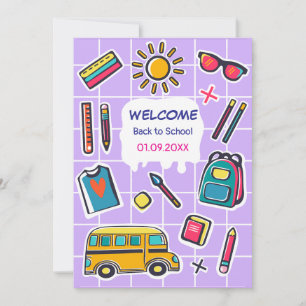 Reserva La Fecha Feliz Primer Día De La Escuela