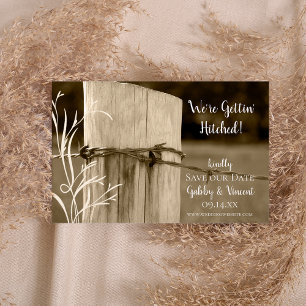 Reserva La Fecha Fence Post Country Farm Wedding Save the Date