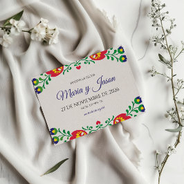 Reserva La Fecha Fiesta Colorful Floral Botanical Spanish Wedding