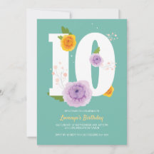 Fiesta de cumpleaños 10 del Floral Spring Garden