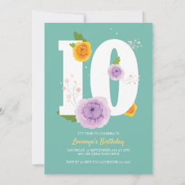 Reserva La Fecha Fiesta de cumpleaños 10 del Floral Spring Garden