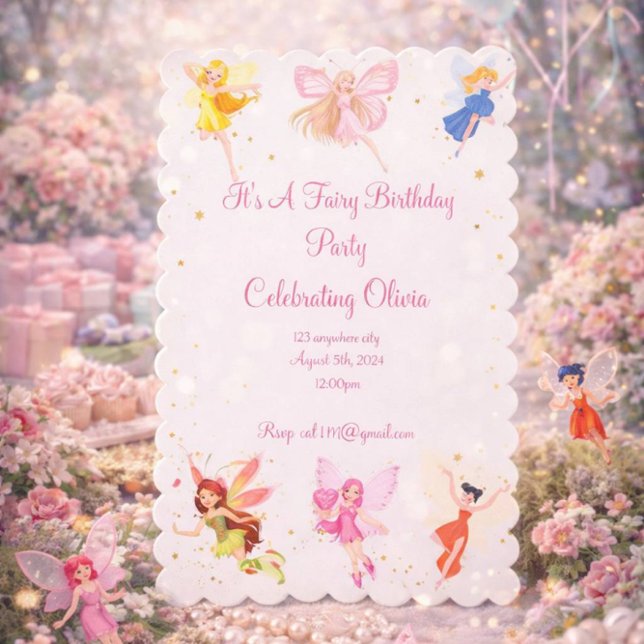 RESERVA LA FECHA FIESTA DE CUMPLEAÑOS DE HADAS PARA NIÑAS (Subido por el creador)