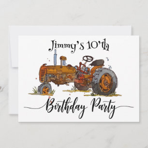 Reserva La Fecha Fiesta de cumpleaños de niños con diseño de tracto