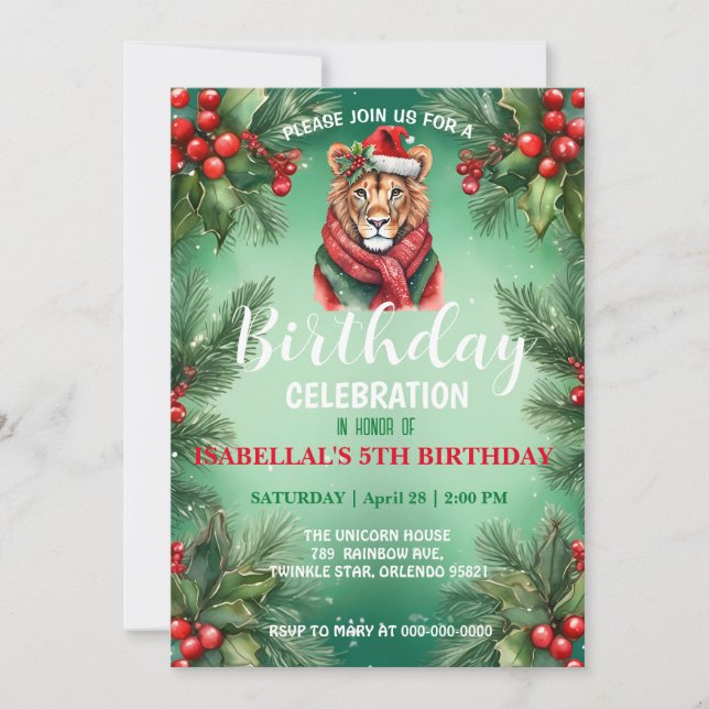 Reserva La Fecha Fiesta de cumpleaños de Santa Navidades, un gran s (Anverso)