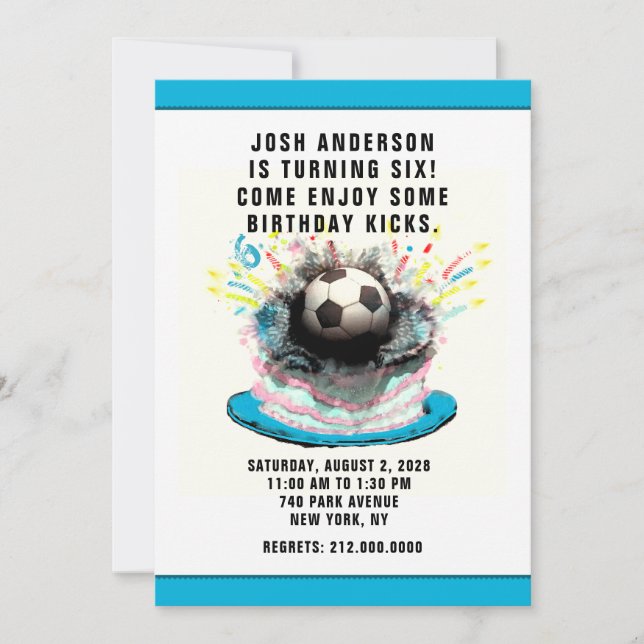 Reserva La Fecha Fiesta de cumpleaños del fútbol (Anverso)