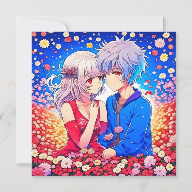 Reserva La Fecha Fiesta de El día de San Valentín temática de Anime (Anverso)