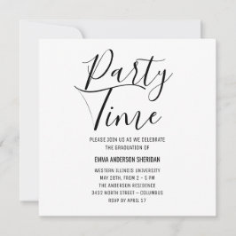 Reserva La Fecha Fiesta de Graduación Minimalista con Letra Elegant
