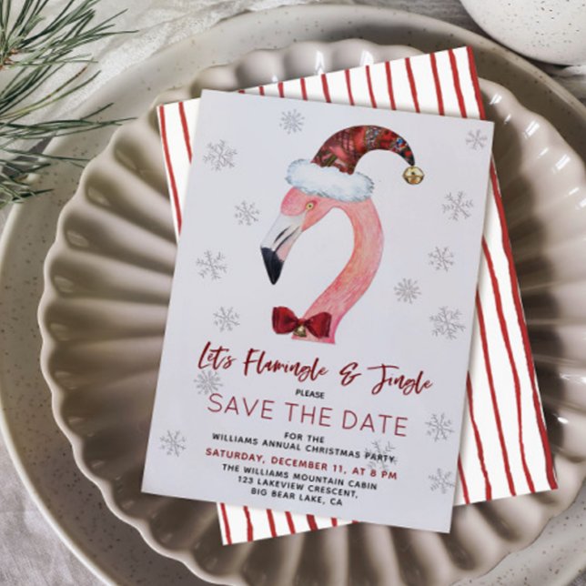 Reserva La Fecha Fiesta de Navidades kitsch Flamingo salva la fecha (Subido por el creador)