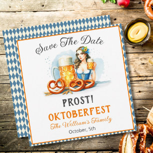 Reserva La Fecha Fiesta de Oktoberfest Cerveza y Pretzels ai Guarda