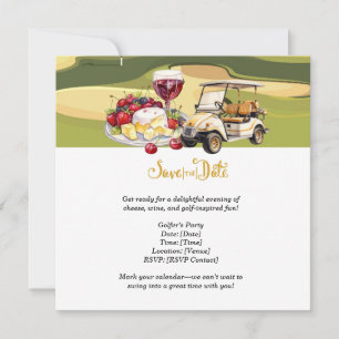 Reserva La Fecha Fiesta de queso y vino de Golfer - ¡Salven la fech