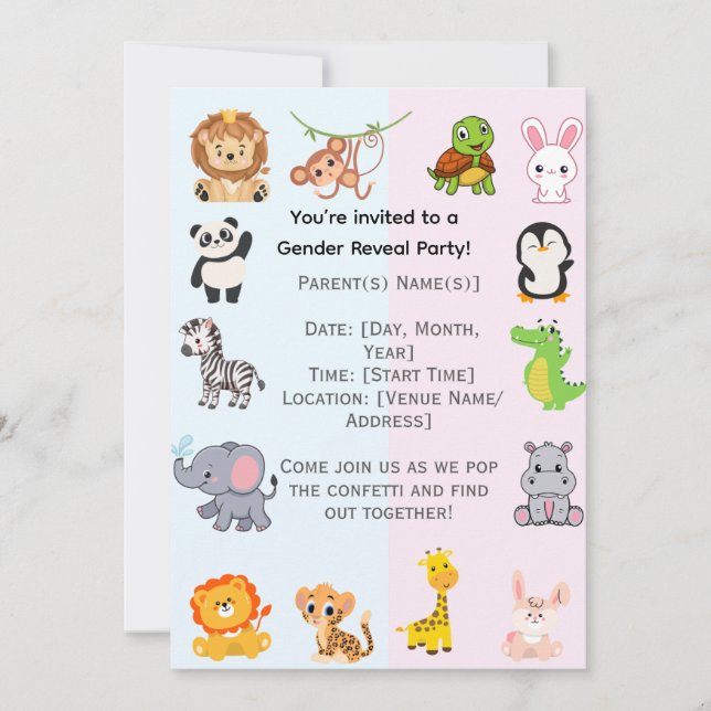 Reserva La Fecha Fiesta de Revelación de Género (Anverso)