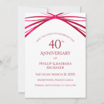 Fiesta del 40 Aniversario de Ruby Arco Moderno Ele