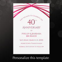 Fiesta del 40 Aniversario de Ruby Arco Moderno Ele