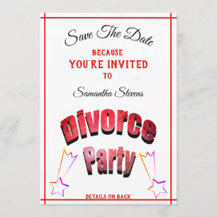 Reserva La Fecha Fiesta del divorcio cualquier nombre cualquier