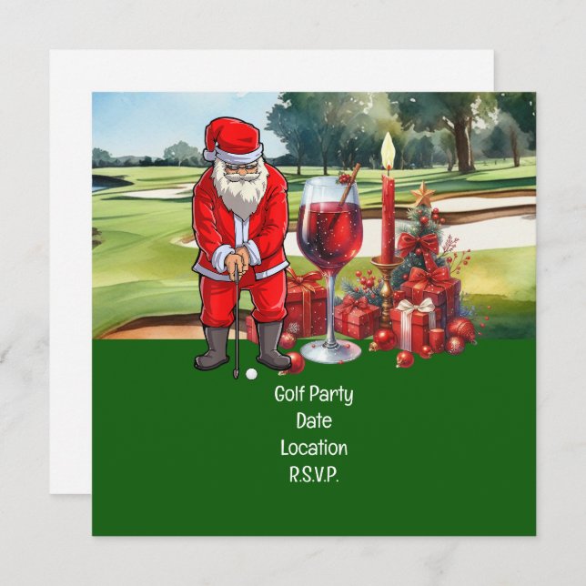 Reserva La Fecha Fiesta del Golf Par tee Santa Claus Navidades Hawa (Anverso / Reverso)