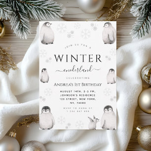 Reserva La Fecha Fiesta del primer cumpleaños de Winter Onederland