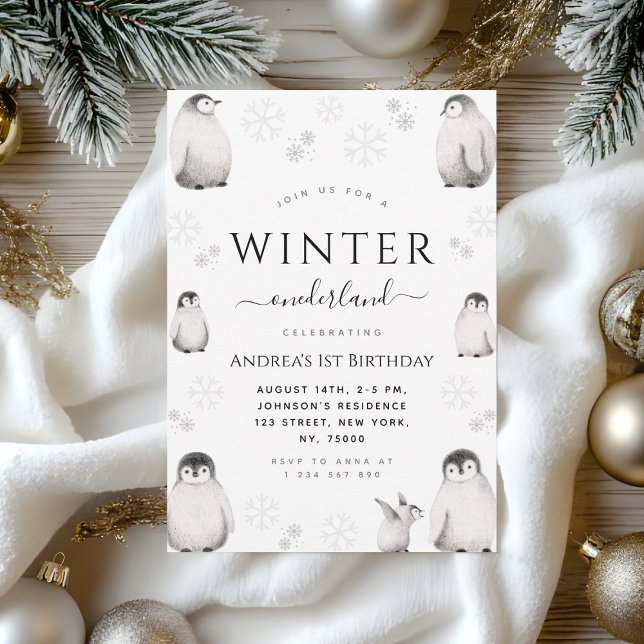 Reserva La Fecha Fiesta del primer cumpleaños de Winter Onederland  (Subido por el creador)